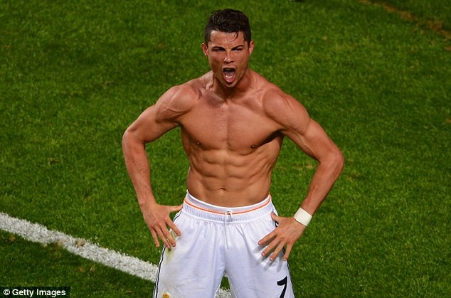 Hình ảnh của cầu thủ Cristiano Ronaldo trên sân